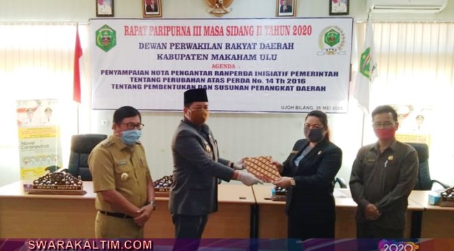 Bakal Ada 3 OPD Baru, DPRD dan Pemkab Mahulu Gelar Rapat Paripurna