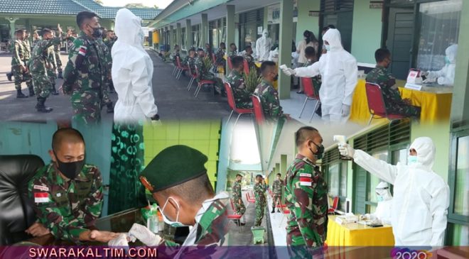 Jelang Purna Tugas di Mahulu, Satgas Pamtas Gelar Rapid Test Covid-19