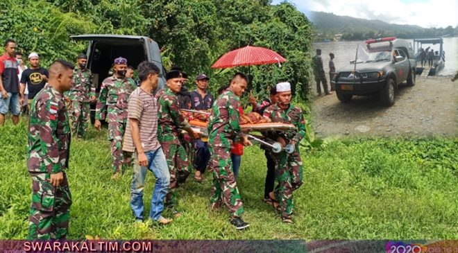 Satgas Pamtas RI-Malaysia Bantu Proses Pemakaman Warga Batu Majang Korban Tenggelam